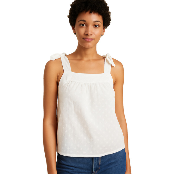 BB Dakota Steve Madden Dress Womens Medium Sleeveless Eyelet Embroidered Floral - Picture 1 of 6